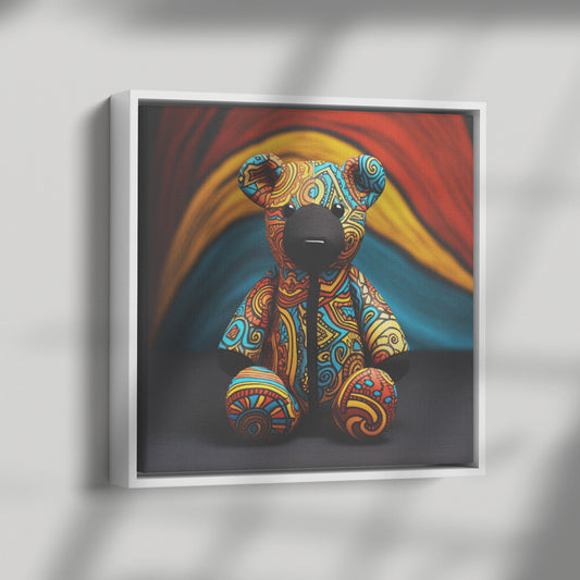 Intricate Teddy Bear Frame Canvas