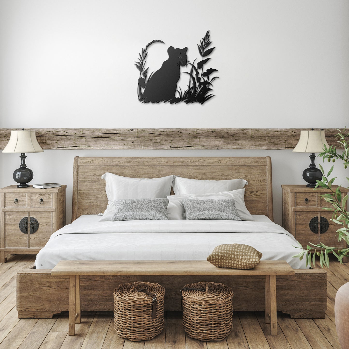 Whimsical Panther Cub Metal Art
