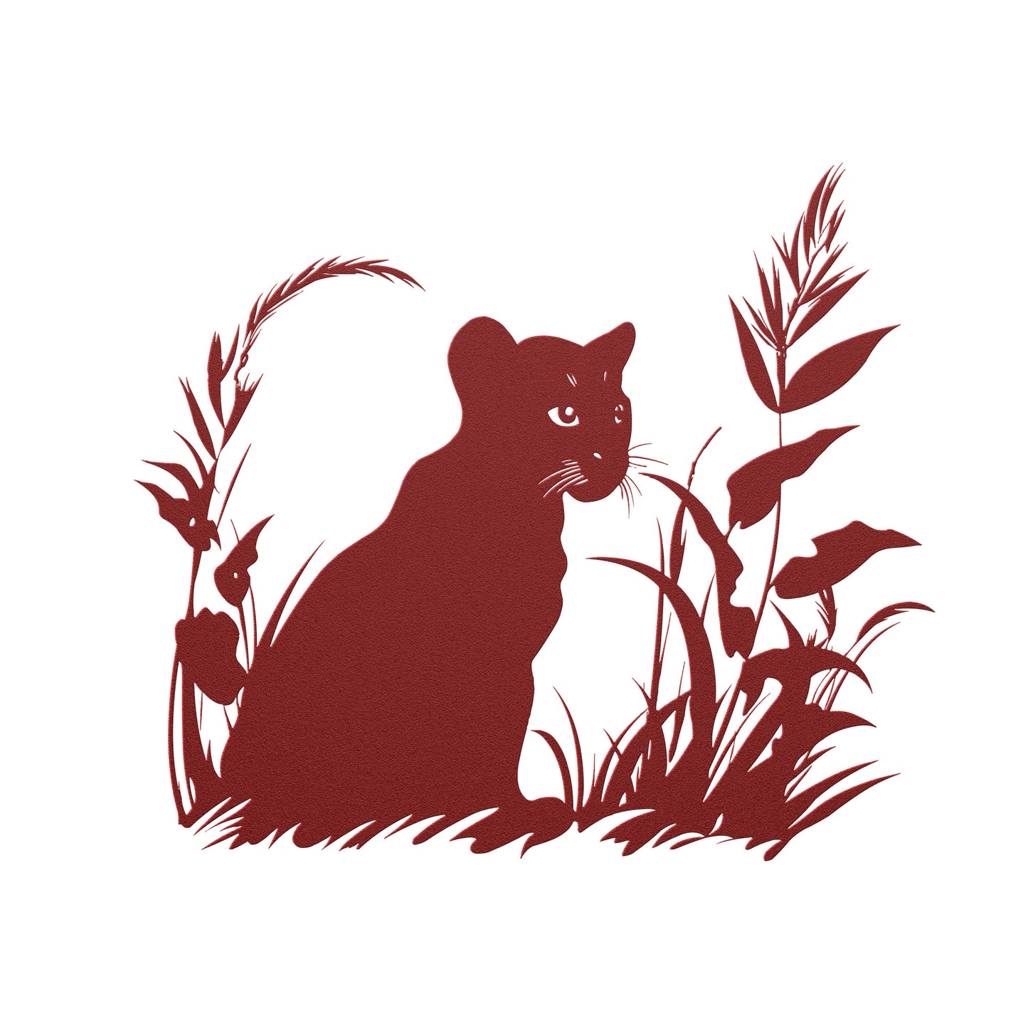 Whimsical Panther Cub Metal Art