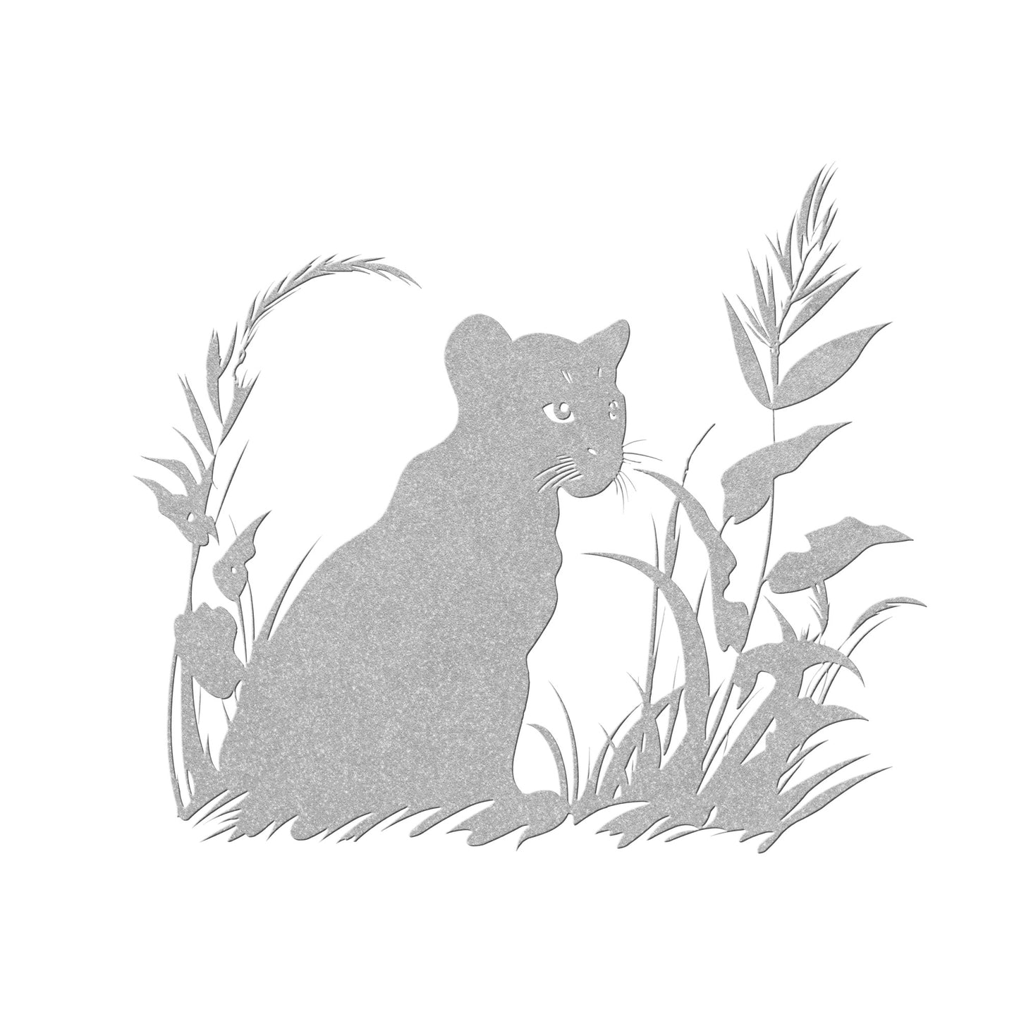 Whimsical Panther Cub Metal Art