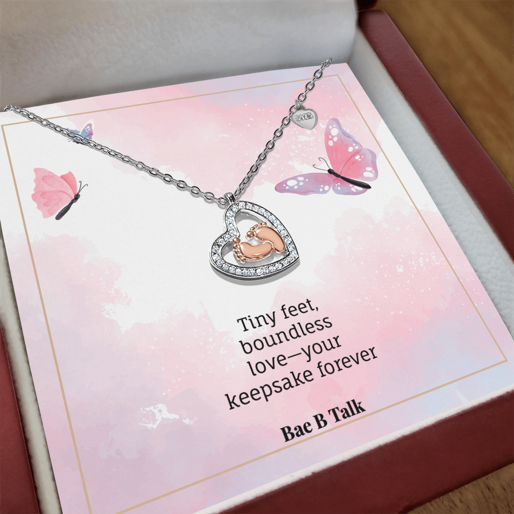 Little Feet, Forever in My Heart Necklace