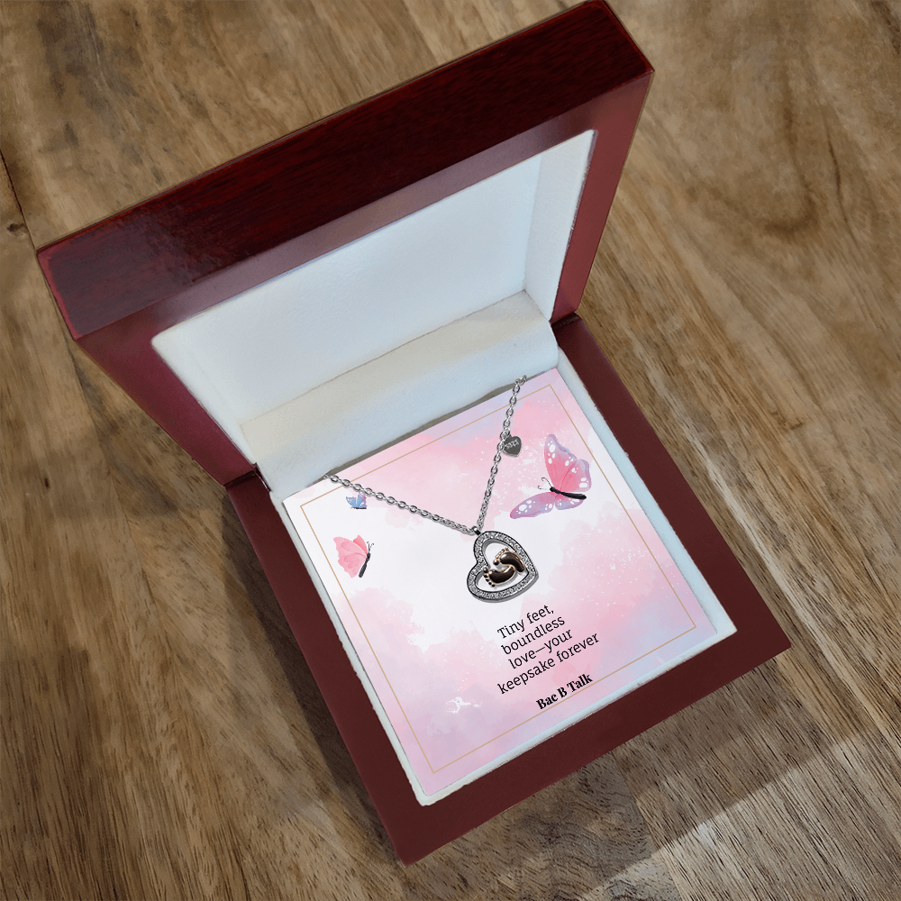 Little Feet, Forever in My Heart Necklace