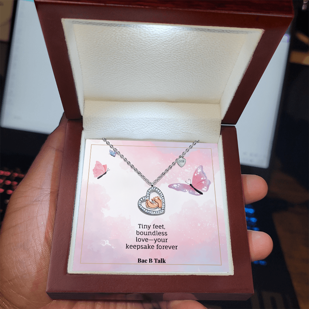 Little Feet, Forever in My Heart Necklace