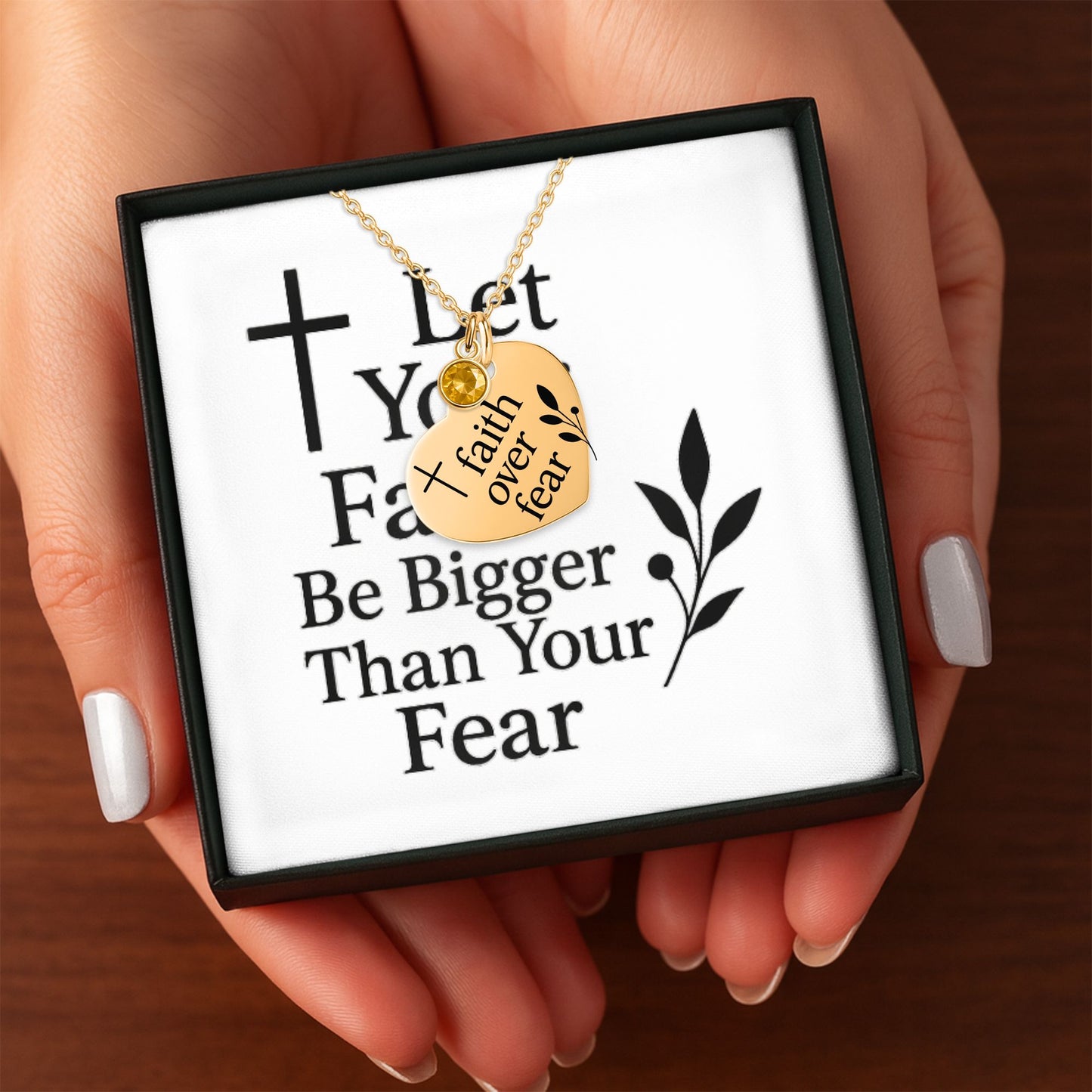 Heart Necklace with Birthstone