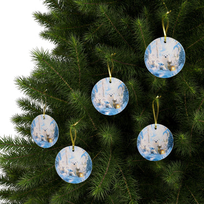 Snow Cubs Glass Ornaments