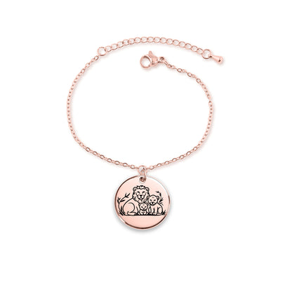 Lion Love: Born to Rule, Raised to Roar. Coin Bracelet