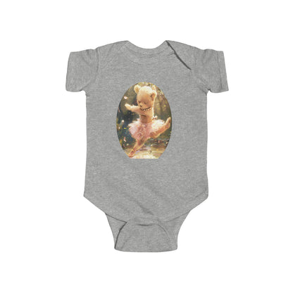 Dancing Darling: Infant Jersey Bodysuit Featuring a Ballerina Cub