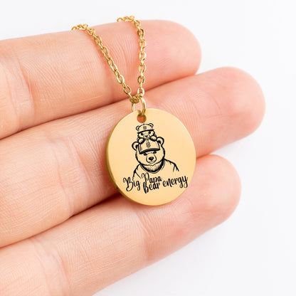 Big Papa Bear Energy - Coin Necklace