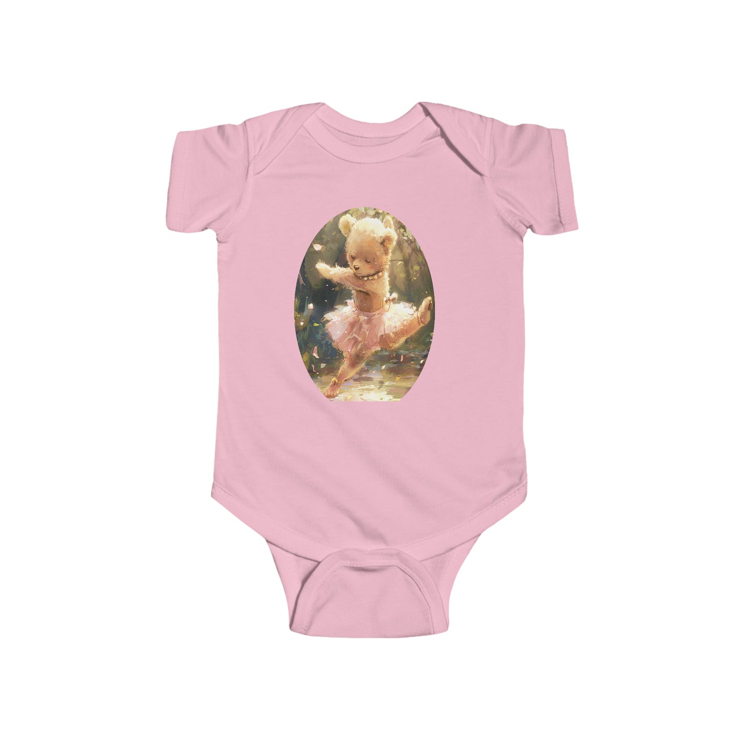 Dancing Darling: Infant Jersey Bodysuit Featuring a Ballerina Cub