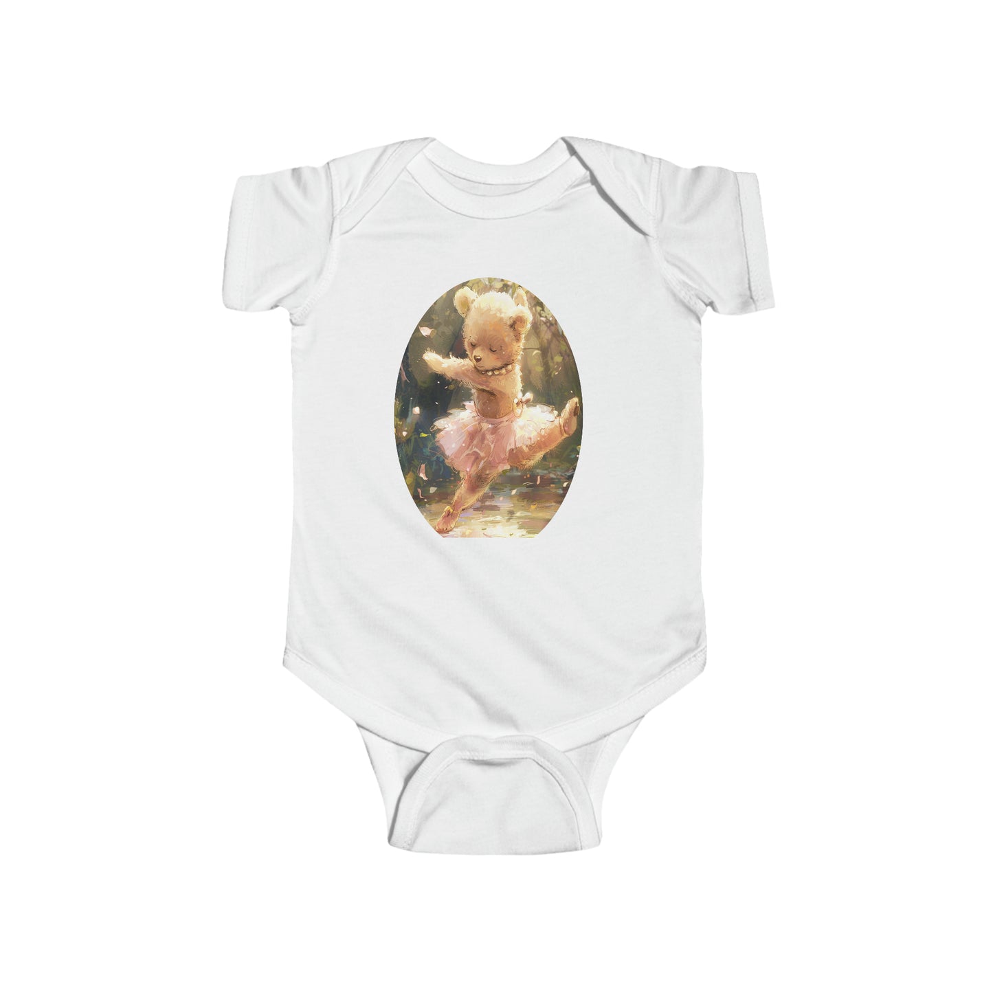 Dancing Darling: Infant Jersey Bodysuit Featuring a Ballerina Cub