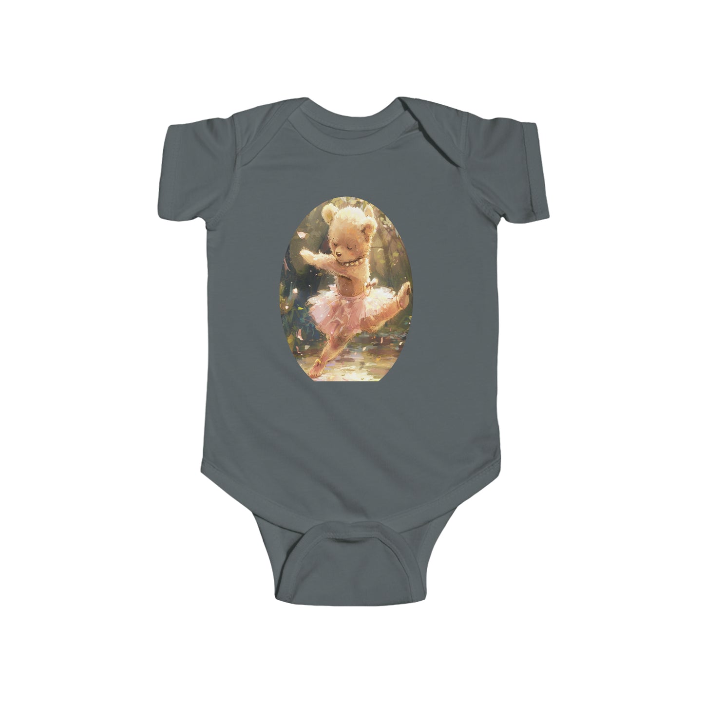 Dancing Darling: Infant Jersey Bodysuit Featuring a Ballerina Cub