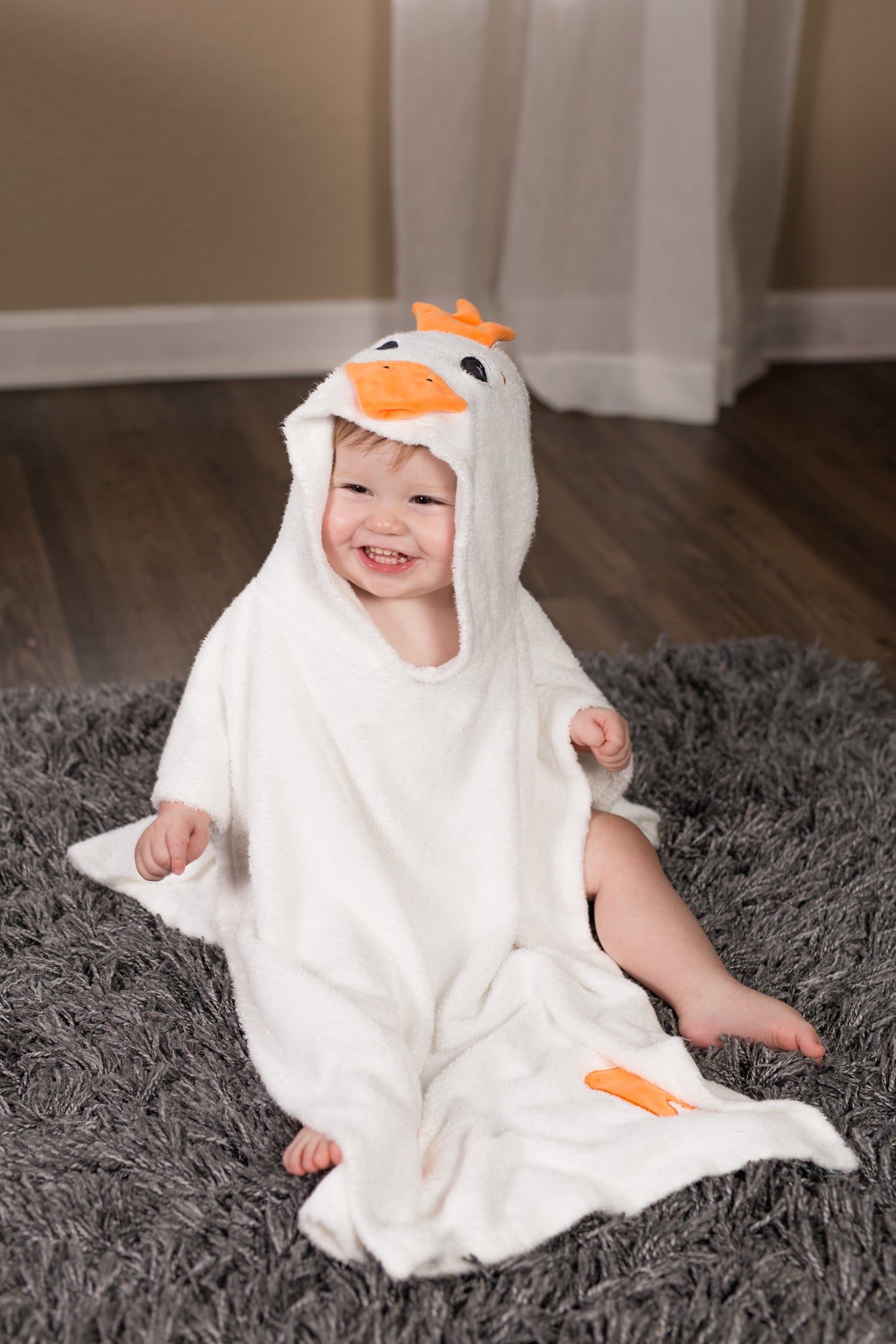 Hypoallergenic Duckling Bamboo Towel & Mitten Set | Gentle on Skin