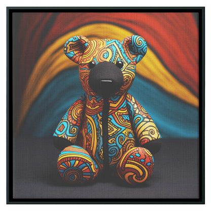 Intricate Teddy Bear Frame Canvas