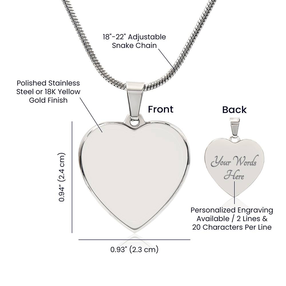 Forever in My Heart: Engraved Necklace for Mothers & Mothers-to-Be