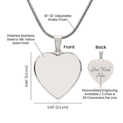 Forever in My Heart: Engraved Necklace for Mothers & Mothers-to-Be