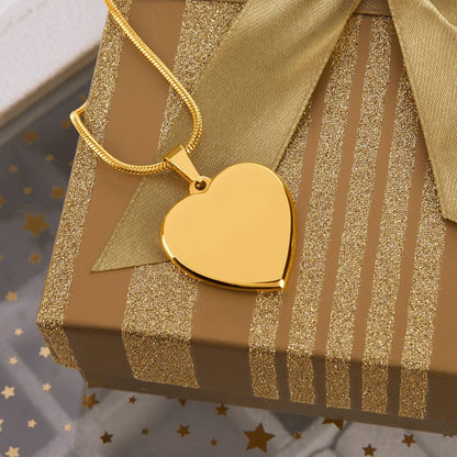 Forever in My Heart: Engraved Necklace for Mothers & Mothers-to-Be