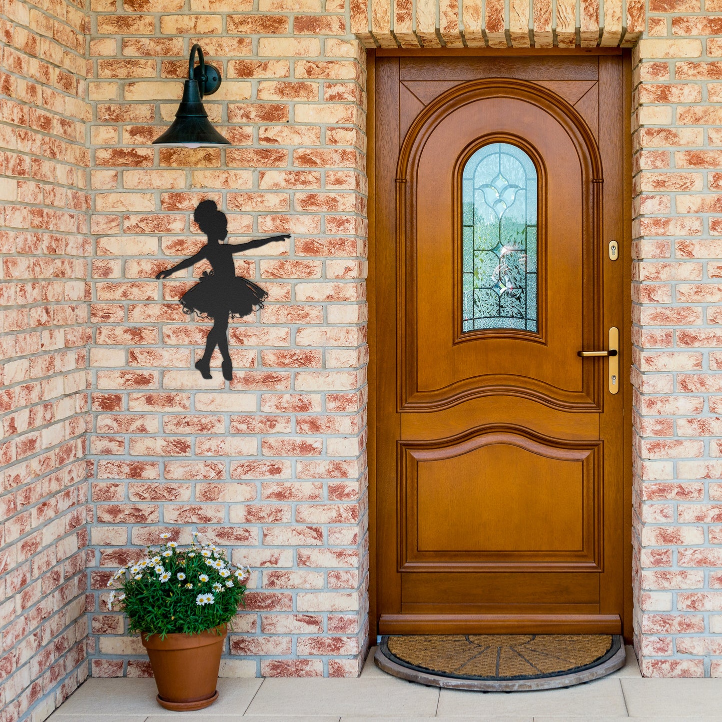 Whimsical Ballerina Silhouette Metal Decor