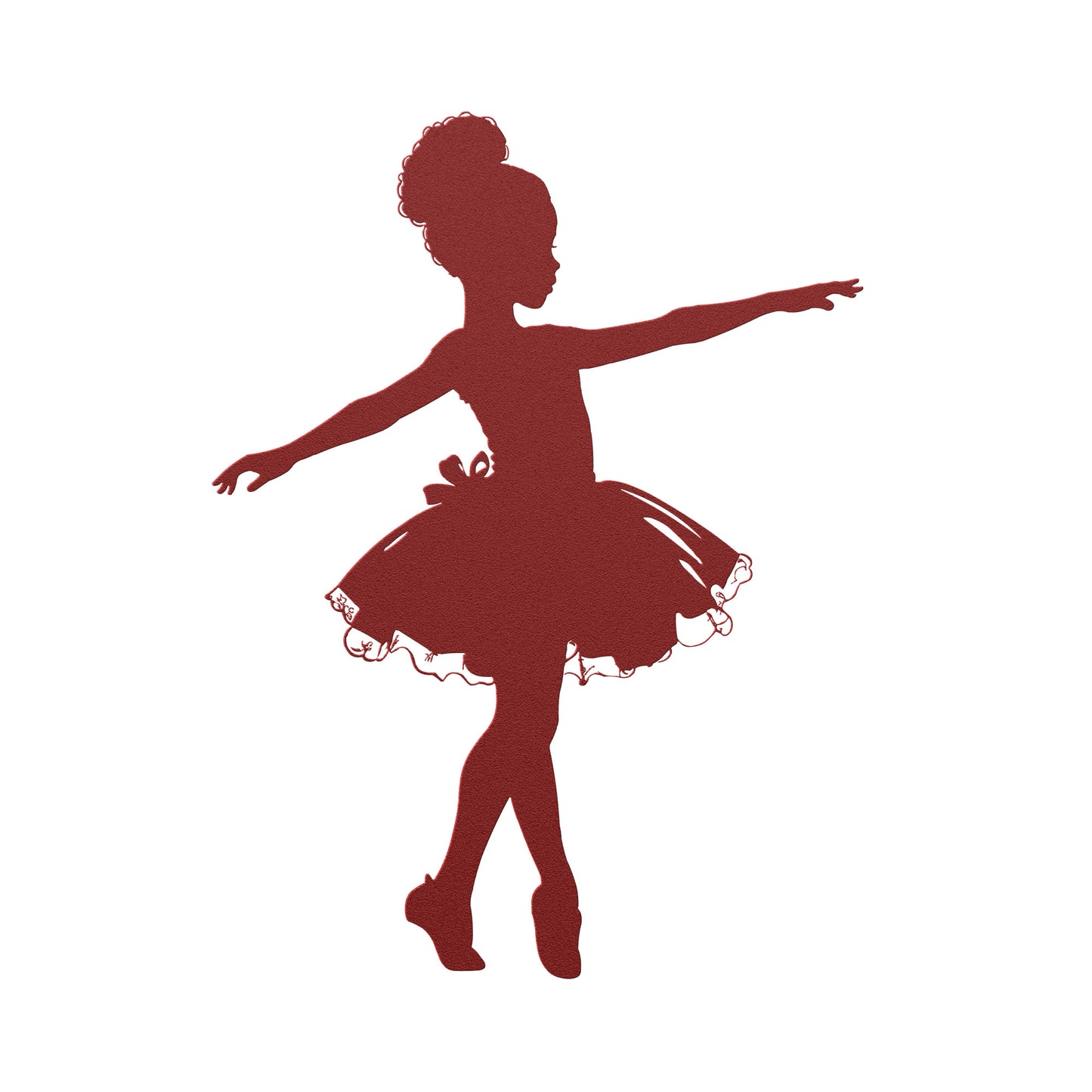 Whimsical Ballerina Silhouette Metal Decor