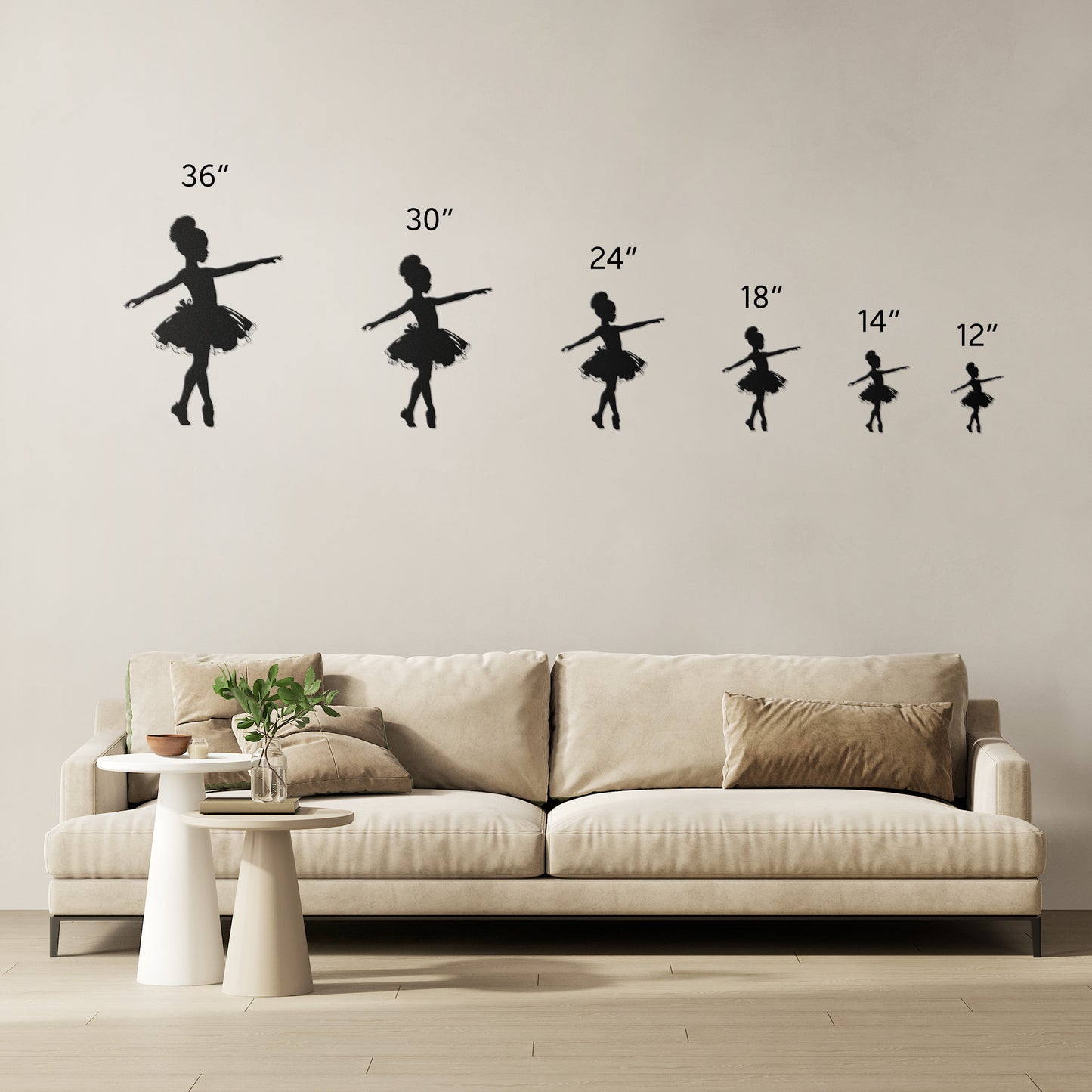 Whimsical Ballerina Silhouette Metal Decor