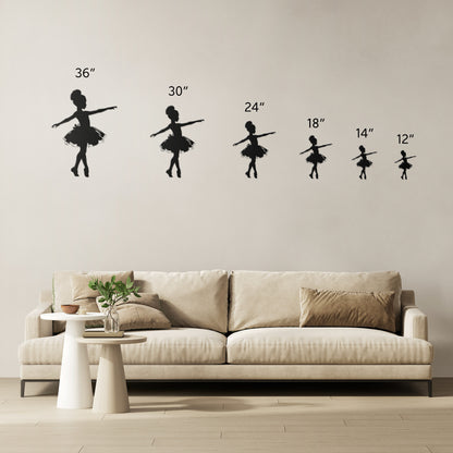 Whimsical Ballerina Silhouette Metal Decor