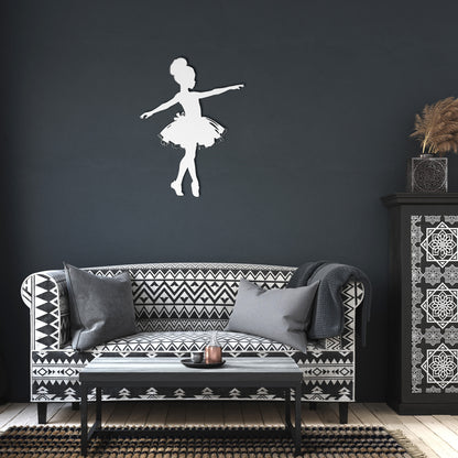 Whimsical Ballerina Silhouette Metal Decor