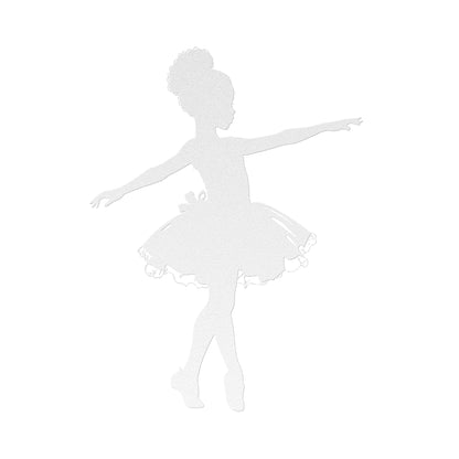Whimsical Ballerina Silhouette Metal Decor