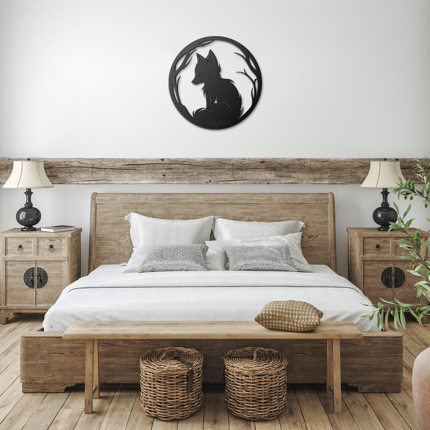Whimsical Fox Cub Metal Art
