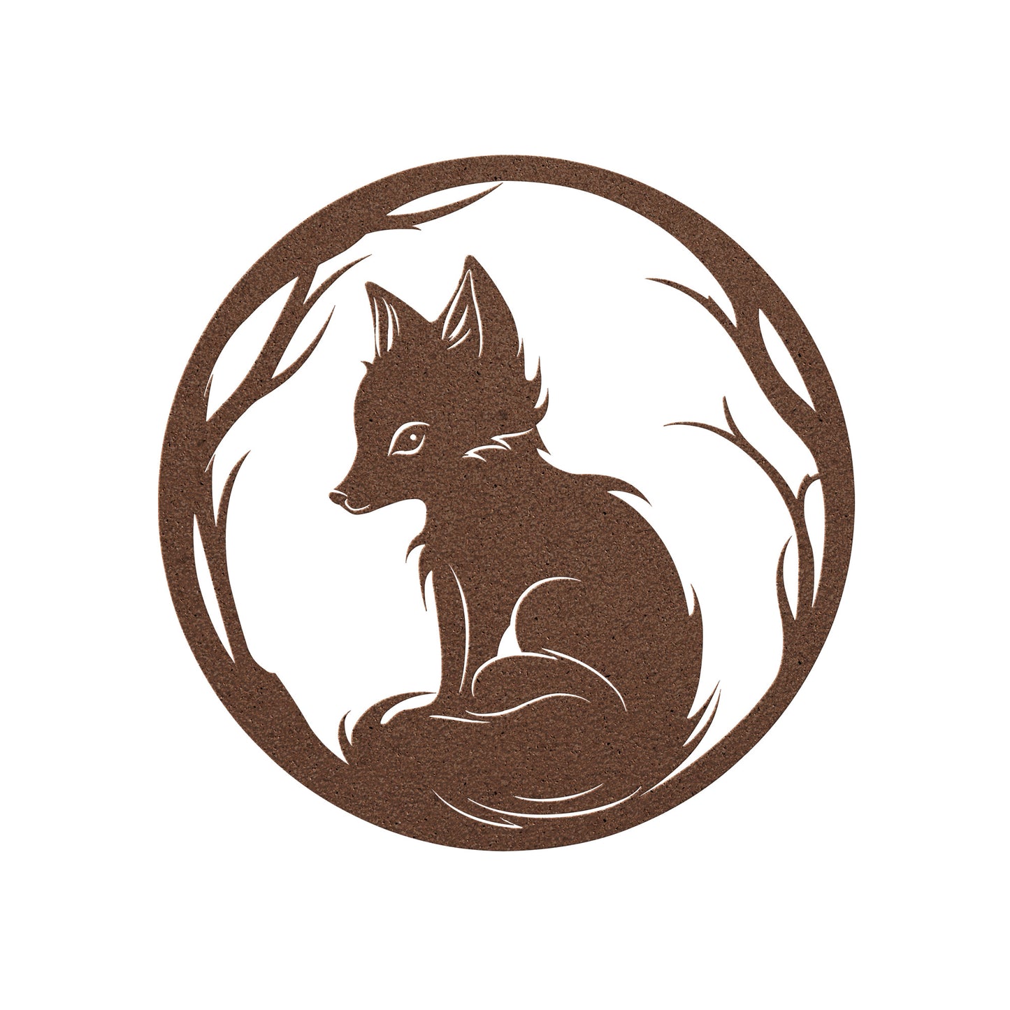 Whimsical Fox Cub Metal Art