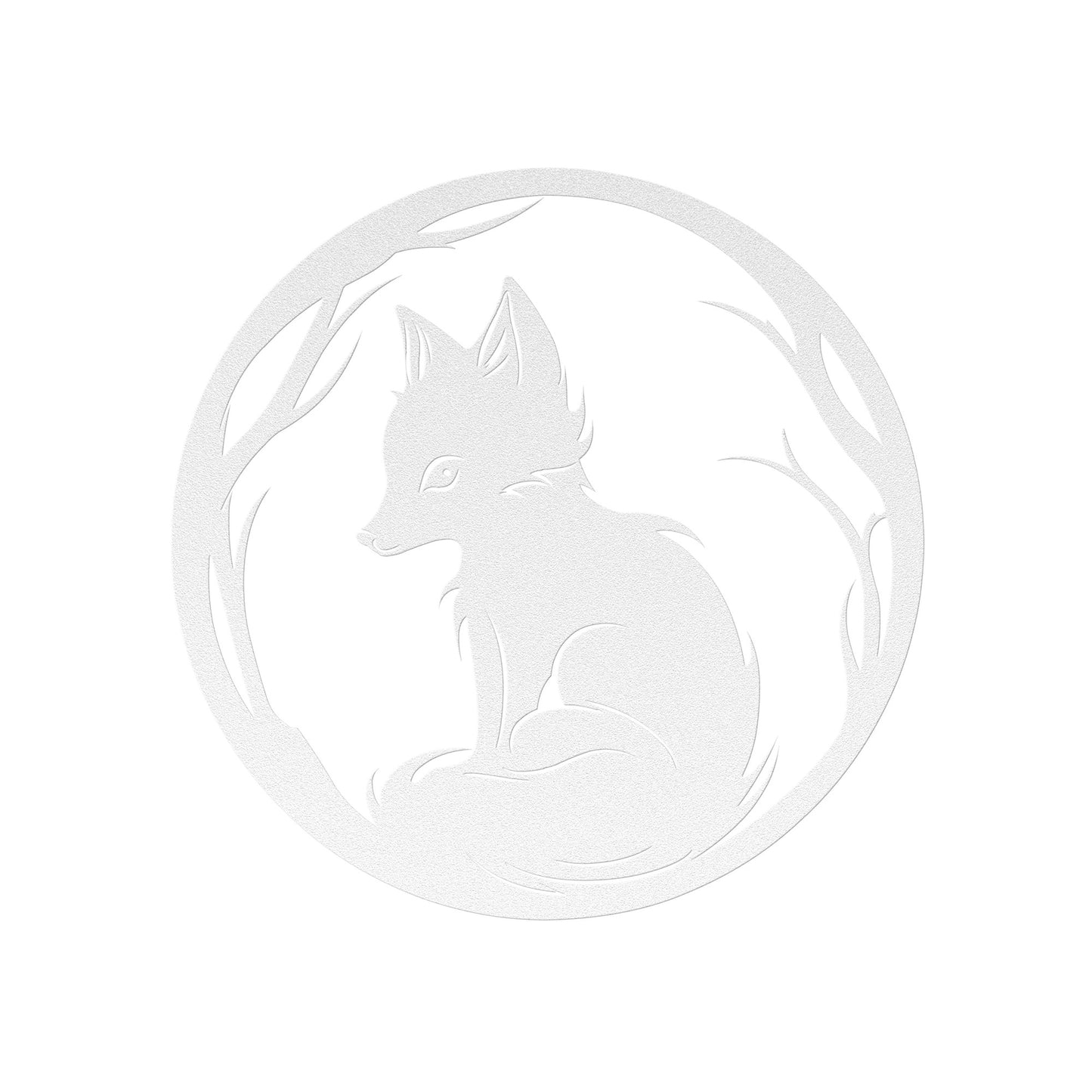 Whimsical Fox Cub Metal Art