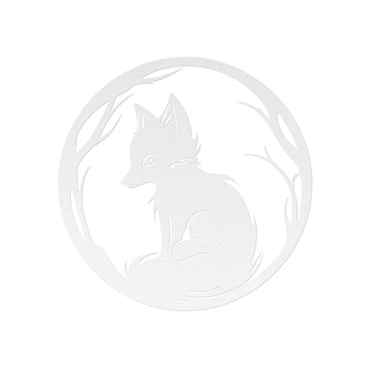 Whimsical Fox Cub Metal Art