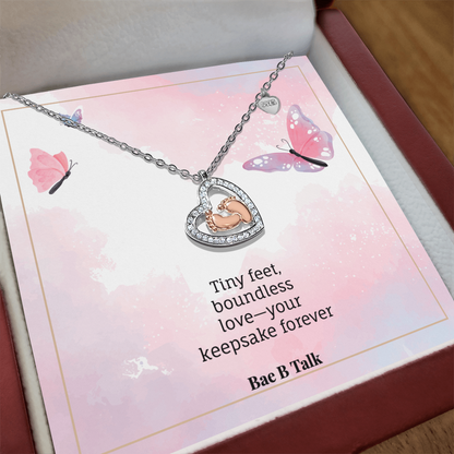 Little Feet, Forever in My Heart Necklace