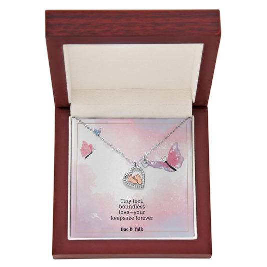 Little Feet, Forever in My Heart Necklace
