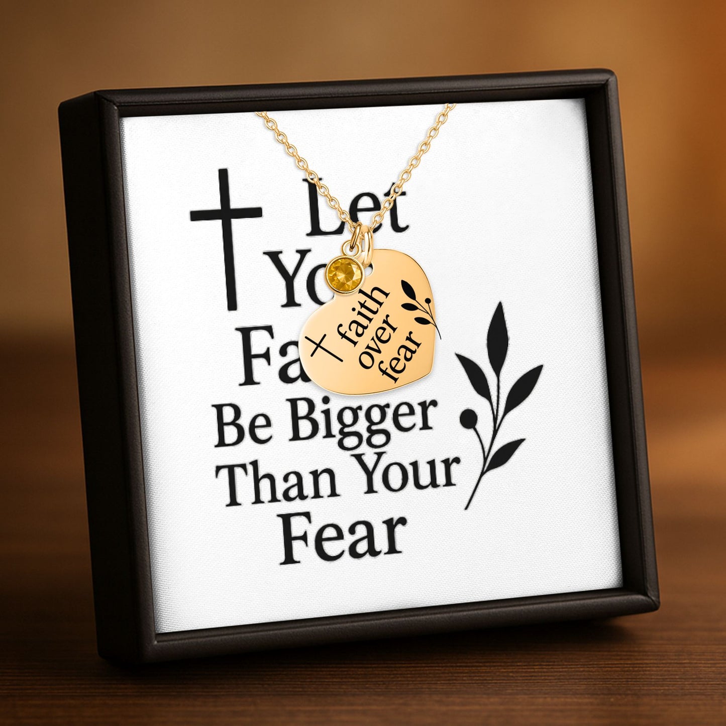 Heart Necklace with Birthstone