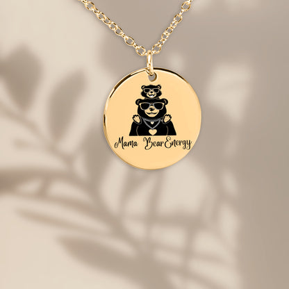 Mama Bear Energy - Coin Necklace