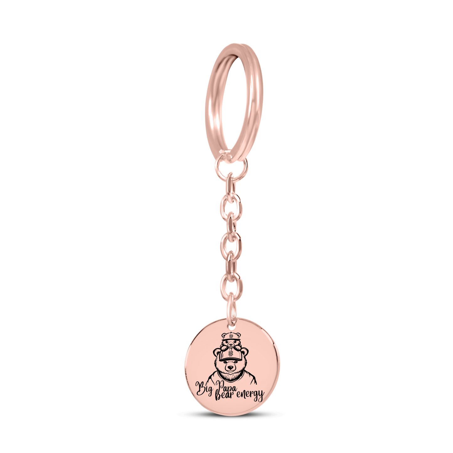 Big Papa Bear Energy Coin Keychain