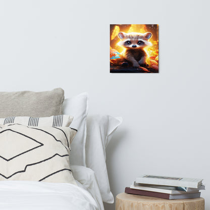 Raccoon Metal Print