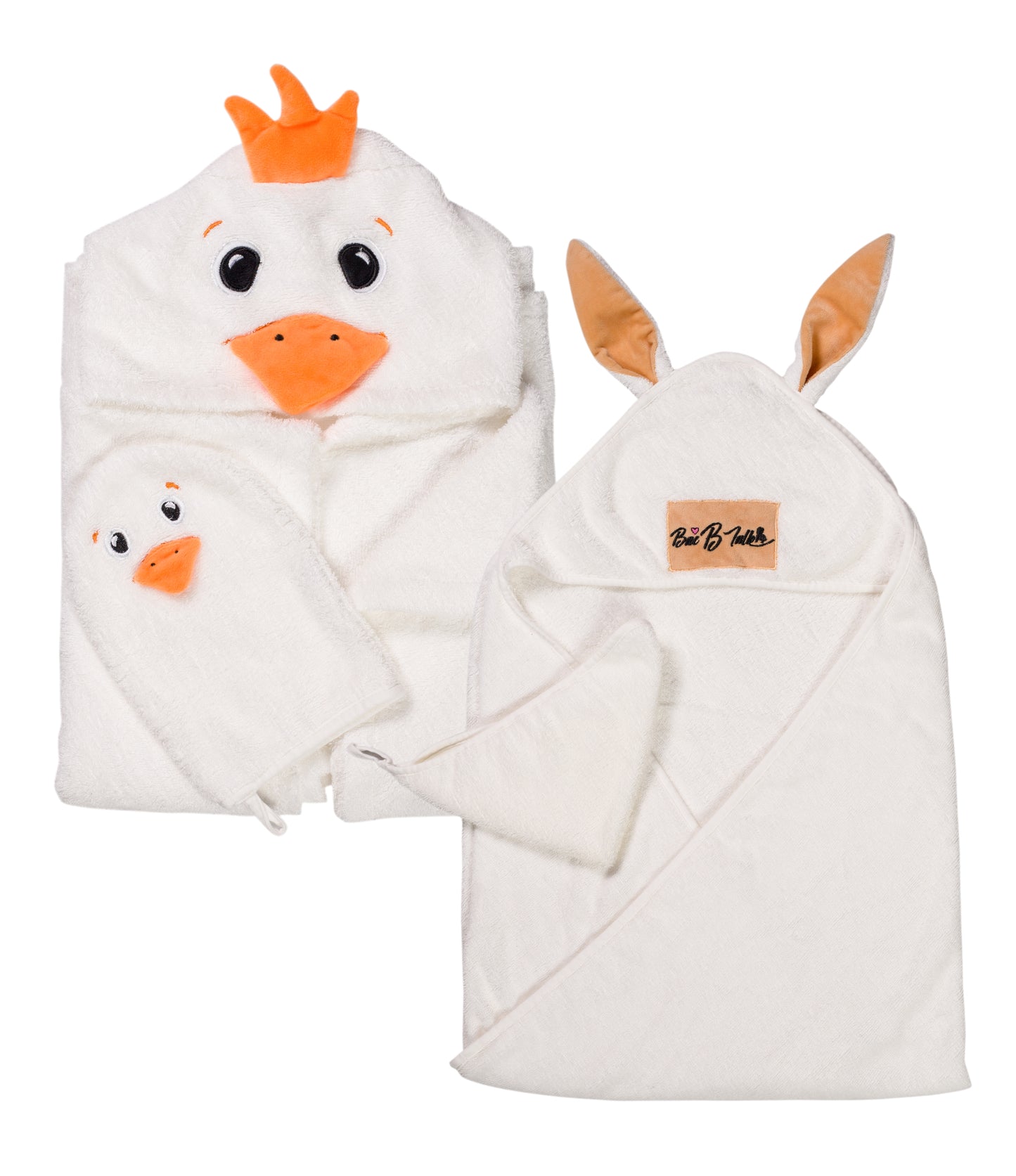 Hypoallergenic Bunny Bamboo Towel & Washcloth Set | Gentle on Skin